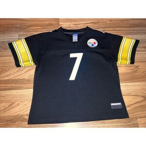 BEN‎ ROETHLISBERGER #7 Pittsburgh Steelers NFL REEBOK Jersey Shirt Youth medium